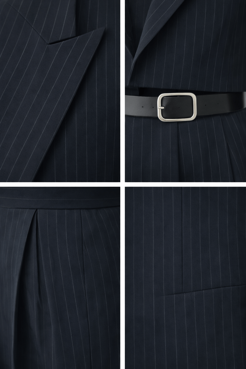 Ensemble Tailleur Rayé Couture Structuré – Édition Limitée