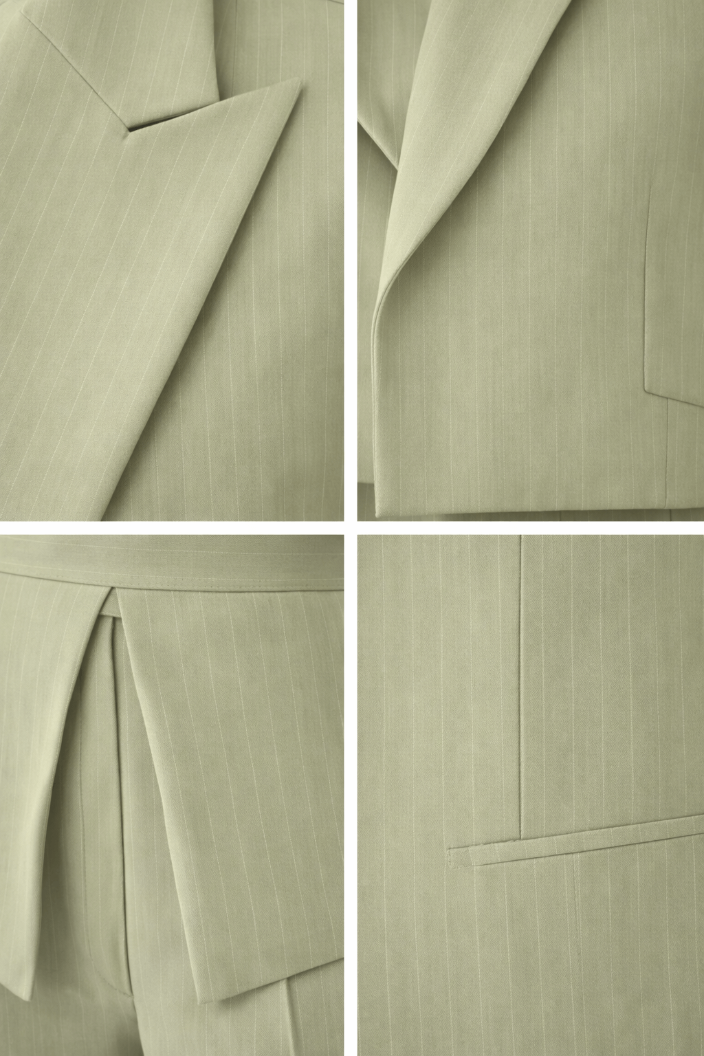 Ensemble Tailleur Rayé Couture Structuré – Édition Limitée