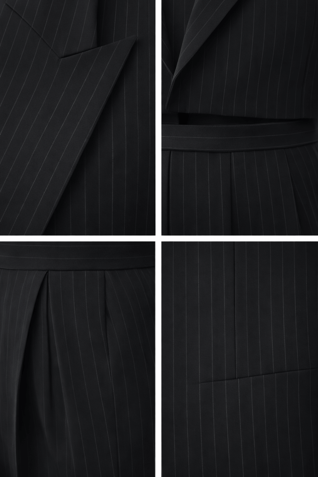 Ensemble Tailleur Rayé Couture Structuré – Édition Limitée