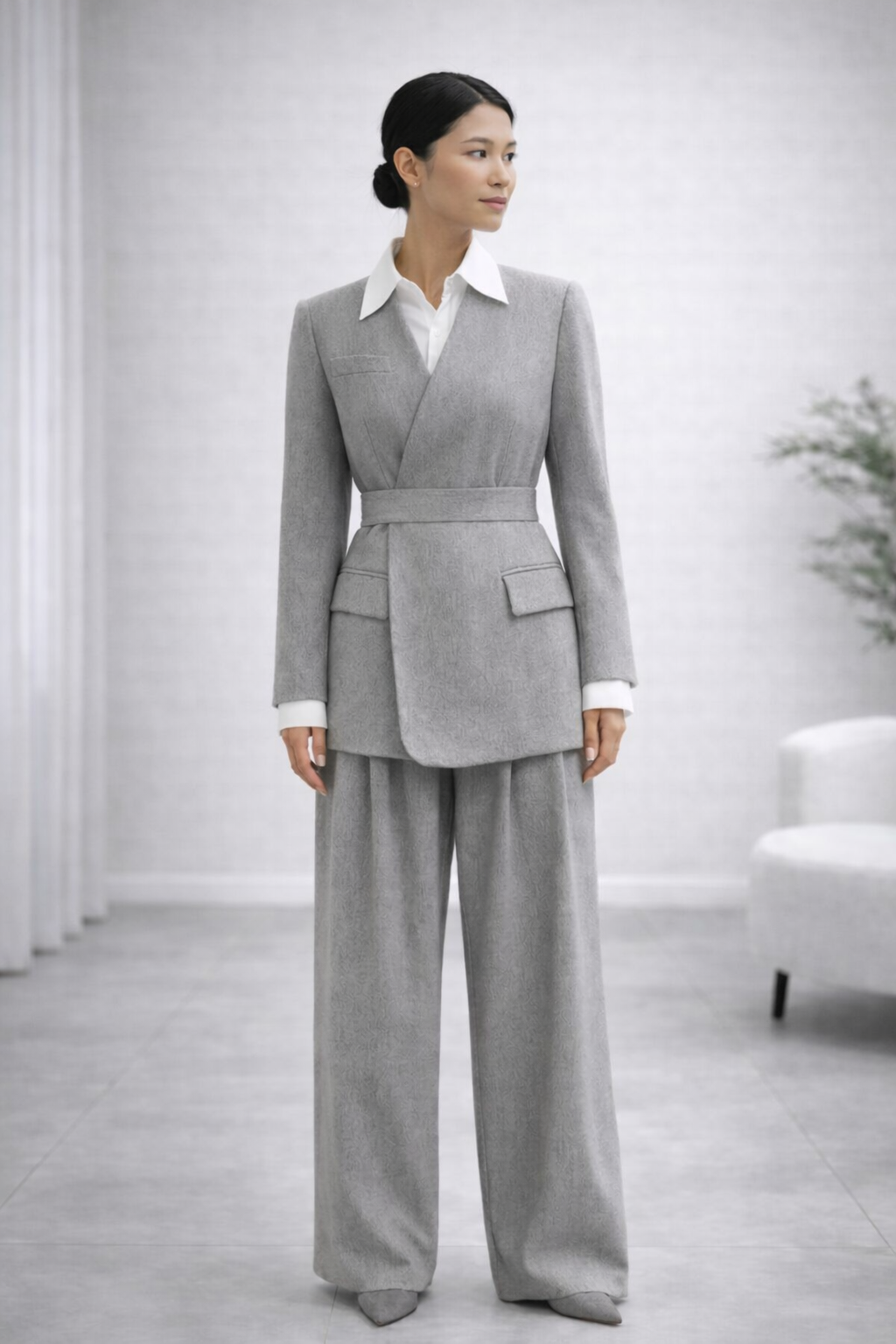 Ensemble tailleur veste & pantalon – Élégance structurée