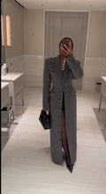 Manteau gris ajusté
