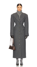 Manteau gris foncé long