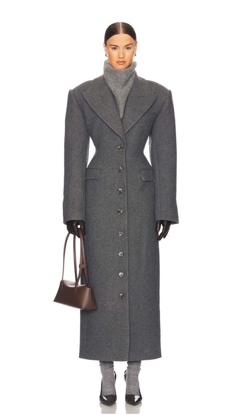 Manteau gris foncé long