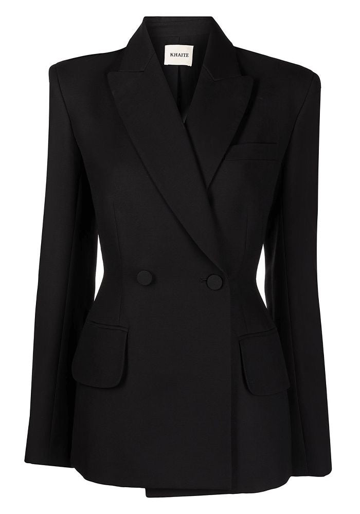 Blazer noir croisé cintré