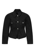Veste en jean noire courte