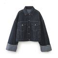 Veste en jean oversize bleu foncé
