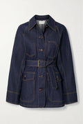 Veste en jean ceinturée