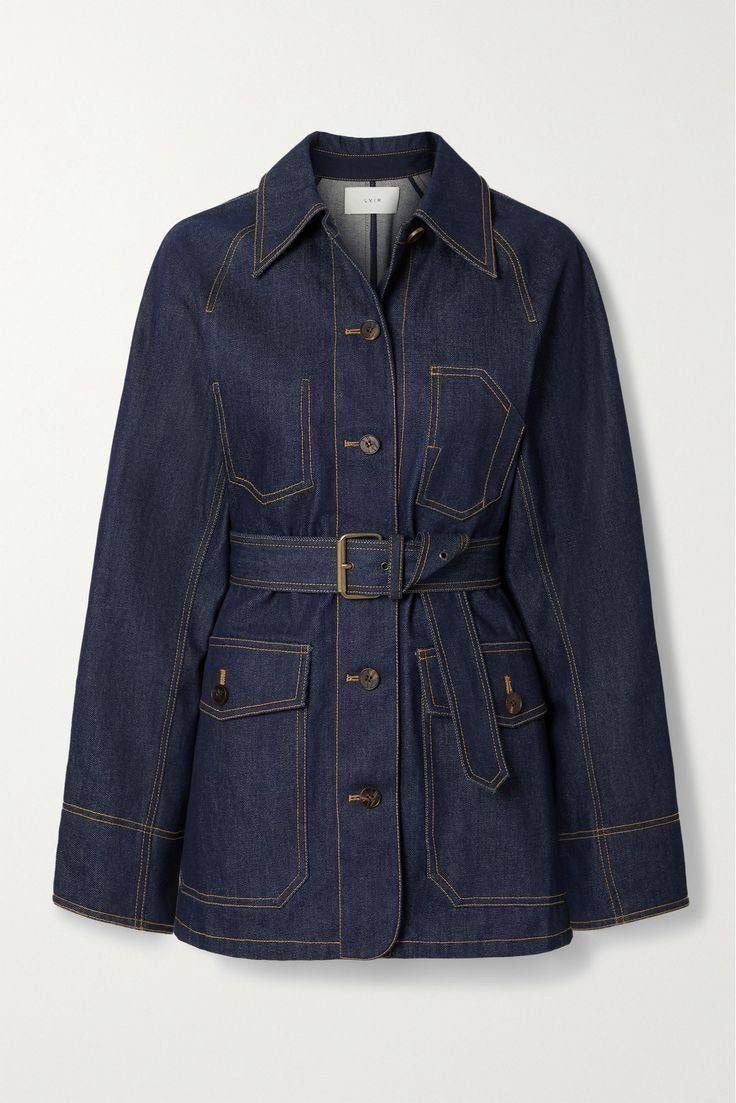 Veste en jean ceinturée