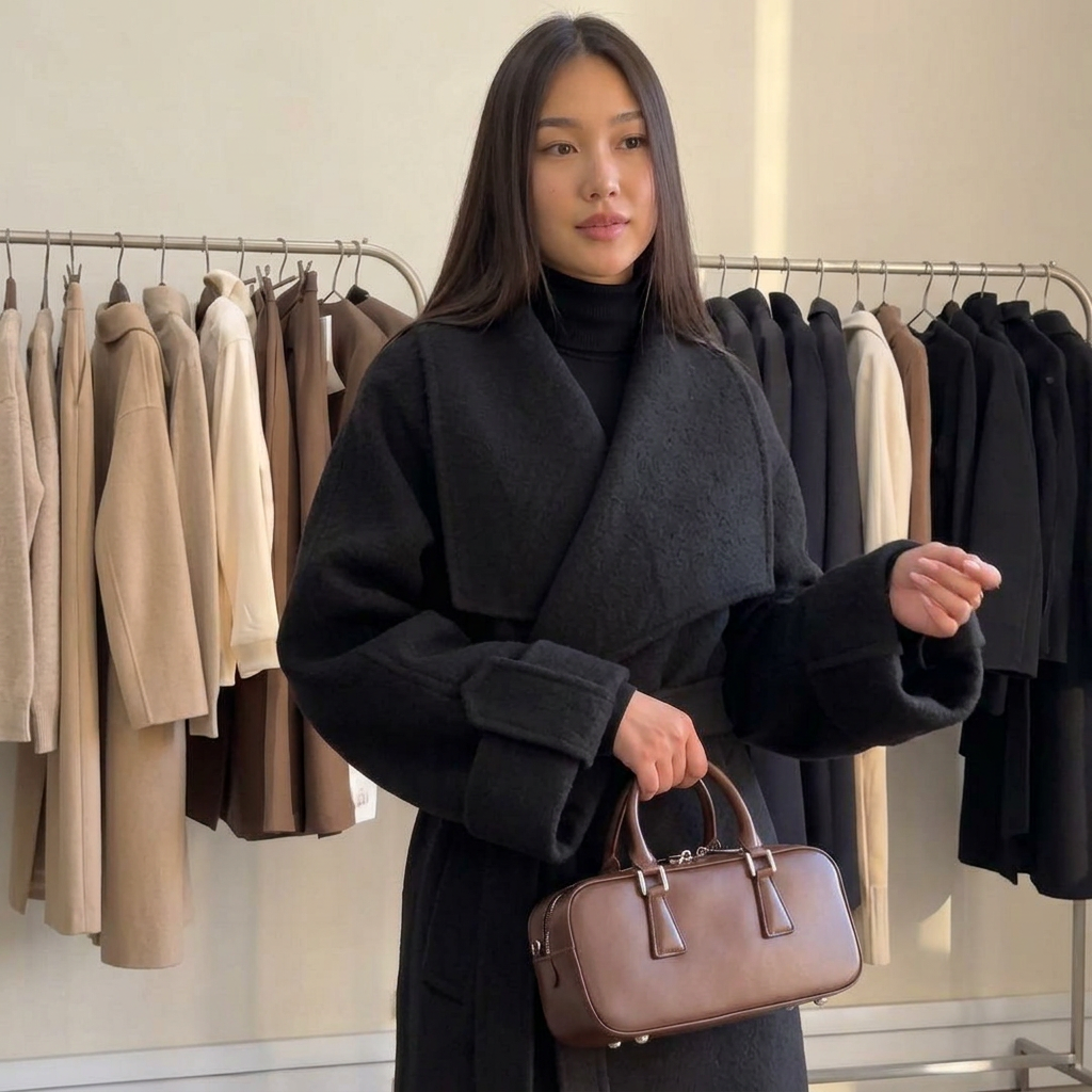 Manteau long ceinturé – Élégance intemporelle
